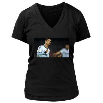 Cristiano Ronaldo Women's Deep V-Neck TShirt