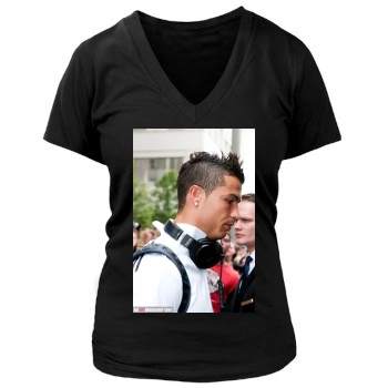 Cristiano Ronaldo Women's Deep V-Neck TShirt