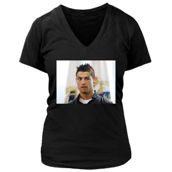 Cristiano Ronaldo Women's Deep V-Neck TShirt