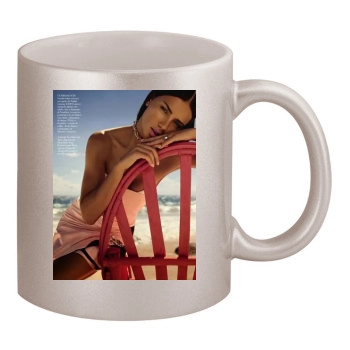 Adriana Lima 11oz Metallic Silver Mug