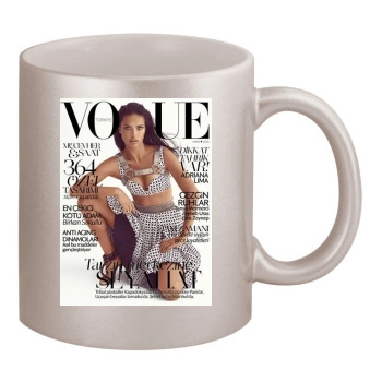 Adriana Lima 11oz Metallic Silver Mug