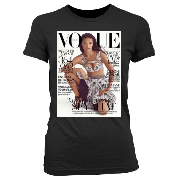 Adriana Lima Women's Junior Cut Crewneck T-Shirt