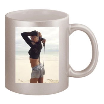 Adriana Lima 11oz Metallic Silver Mug