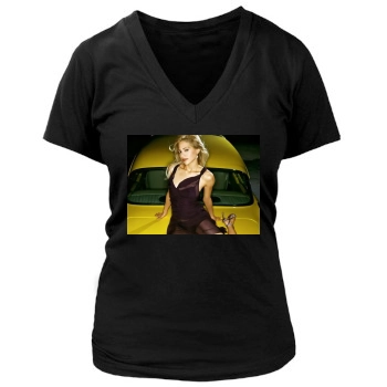 Brittany Murphy Women's Deep V-Neck TShirt