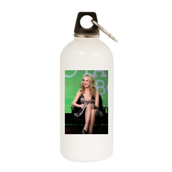 Brittany Robertson White Water Bottle With Carabiner