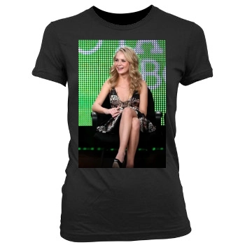 Brittany Robertson Women's Junior Cut Crewneck T-Shirt