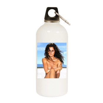 Brooke Burke White Water Bottle With Carabiner