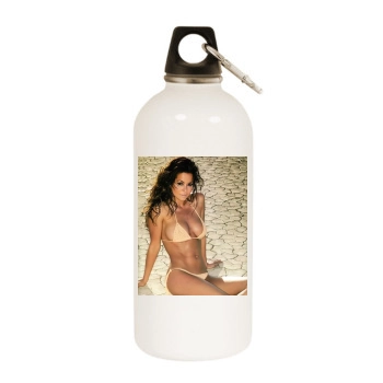 Brooke Burke White Water Bottle With Carabiner