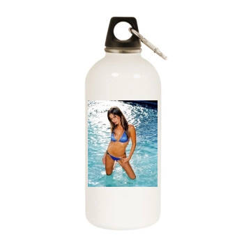 Brooke Burke White Water Bottle With Carabiner