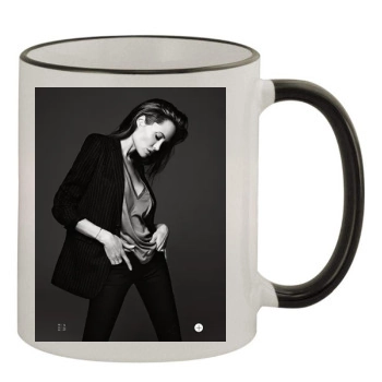 Angelina Jolie 11oz Colored Rim & Handle Mug