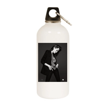 Angelina Jolie White Water Bottle With Carabiner