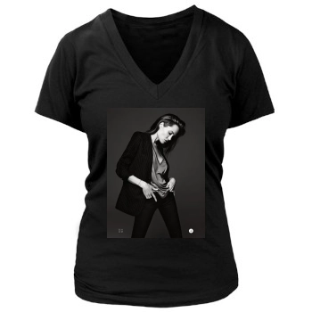 Angelina Jolie Women's Deep V-Neck TShirt