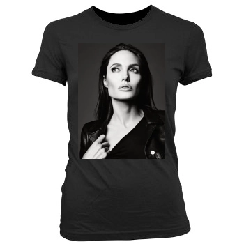 Angelina Jolie Women's Junior Cut Crewneck T-Shirt