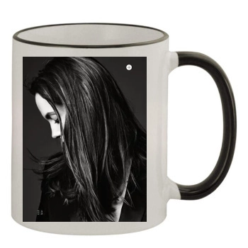 Angelina Jolie 11oz Colored Rim & Handle Mug