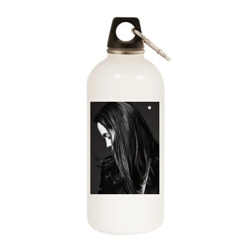 Angelina Jolie White Water Bottle With Carabiner