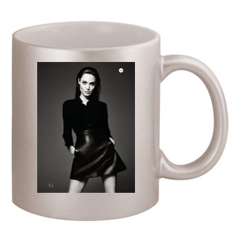 Angelina Jolie 11oz Metallic Silver Mug