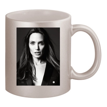 Angelina Jolie 11oz Metallic Silver Mug