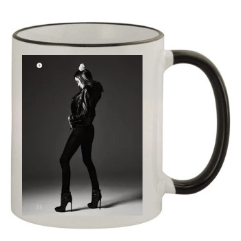 Angelina Jolie 11oz Colored Rim & Handle Mug