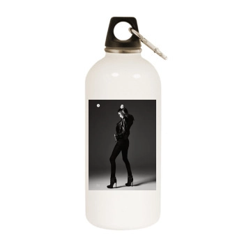 Angelina Jolie White Water Bottle With Carabiner