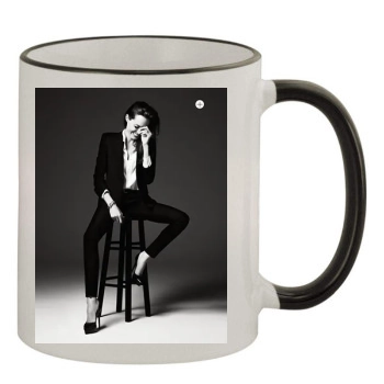 Angelina Jolie 11oz Colored Rim & Handle Mug