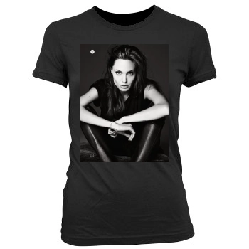 Angelina Jolie Women's Junior Cut Crewneck T-Shirt