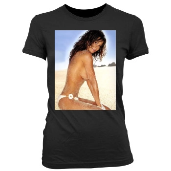 Brooke Burke Women's Junior Cut Crewneck T-Shirt