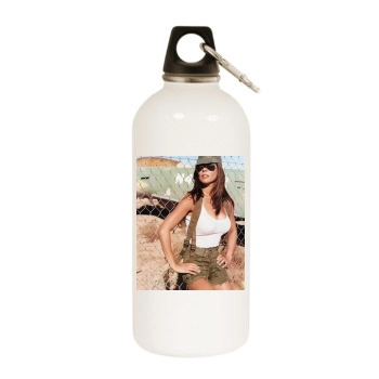 Brooke Burke White Water Bottle With Carabiner