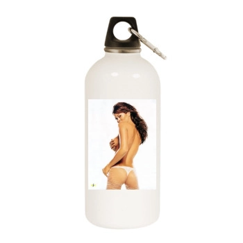 Brooke Burke White Water Bottle With Carabiner