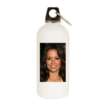 Brooke Burke White Water Bottle With Carabiner