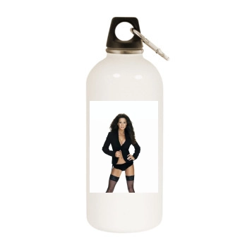 Brooke Burke White Water Bottle With Carabiner