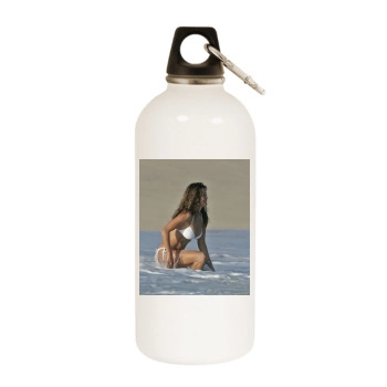 Brooke Burke White Water Bottle With Carabiner