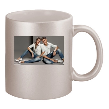 Barbara Palvin 11oz Metallic Silver Mug