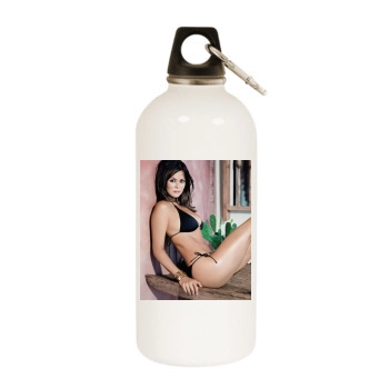 Brooke Burke White Water Bottle With Carabiner