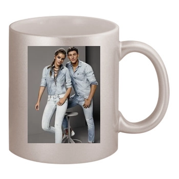 Barbara Palvin 11oz Metallic Silver Mug