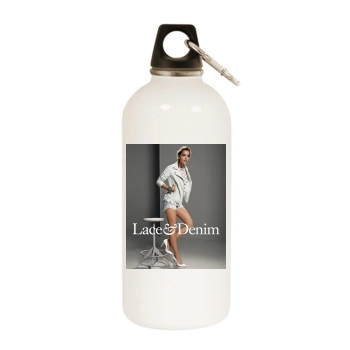 Barbara Palvin White Water Bottle With Carabiner