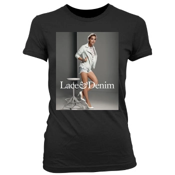 Barbara Palvin Women's Junior Cut Crewneck T-Shirt