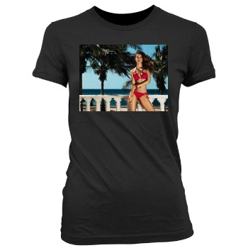 Barbara Palvin Women's Junior Cut Crewneck T-Shirt