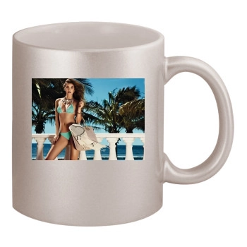 Barbara Palvin 11oz Metallic Silver Mug