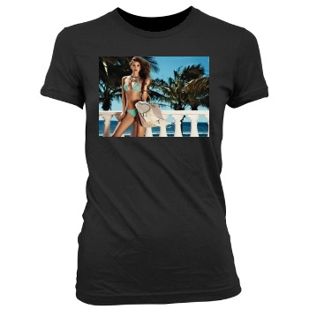 Barbara Palvin Women's Junior Cut Crewneck T-Shirt