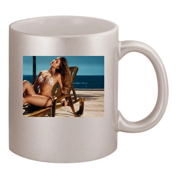 Barbara Palvin 11oz Metallic Silver Mug