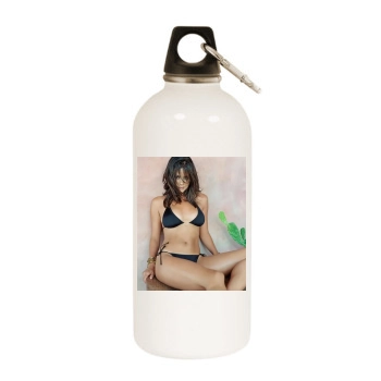 Brooke Burke White Water Bottle With Carabiner