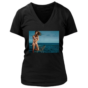 Barbara Palvin Women's Deep V-Neck TShirt