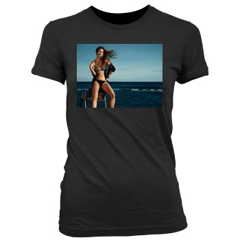 Barbara Palvin Women's Junior Cut Crewneck T-Shirt