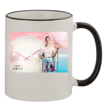 Barbara Palvin 11oz Colored Rim & Handle Mug