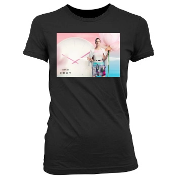 Barbara Palvin Women's Junior Cut Crewneck T-Shirt