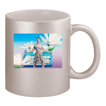 Barbara Palvin 11oz Metallic Silver Mug