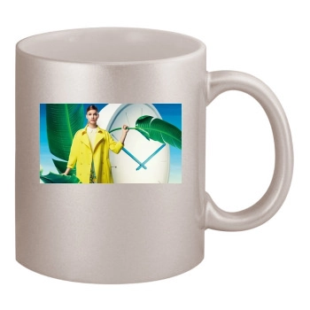 Barbara Palvin 11oz Metallic Silver Mug