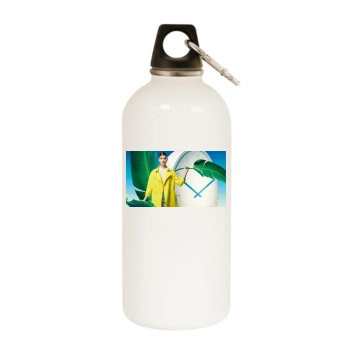 Barbara Palvin White Water Bottle With Carabiner