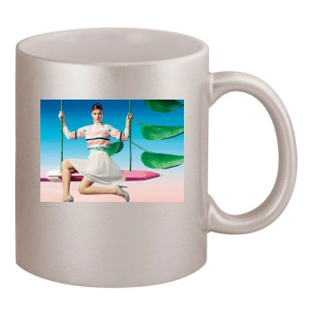 Barbara Palvin 11oz Metallic Silver Mug