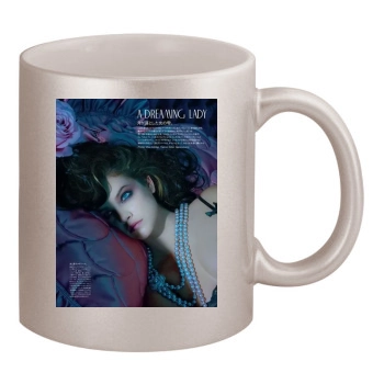 Barbara Palvin 11oz Metallic Silver Mug